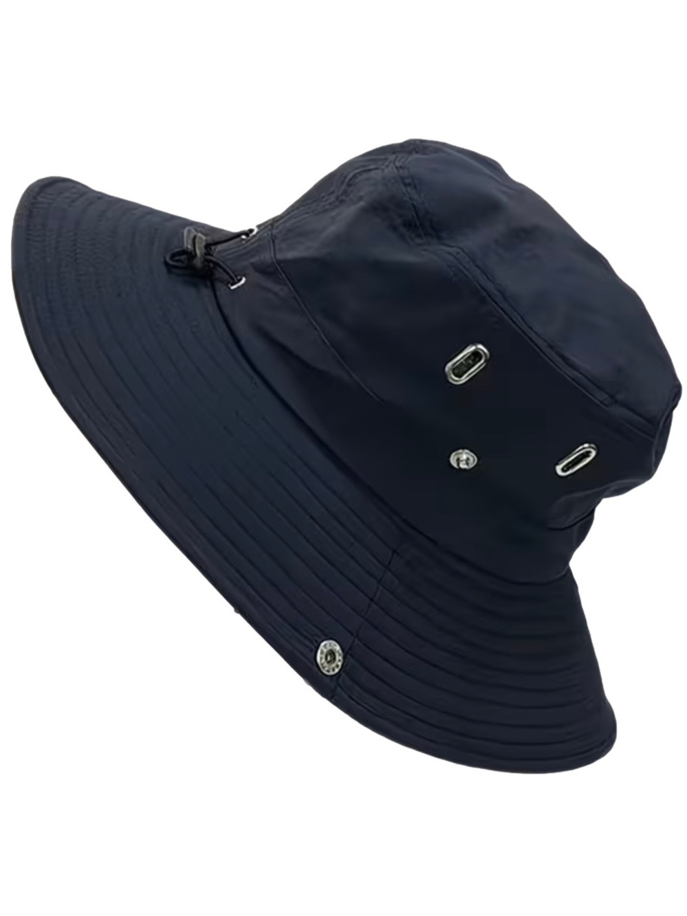 NEW: Unisex Black Bucket Sun Hat with Brim